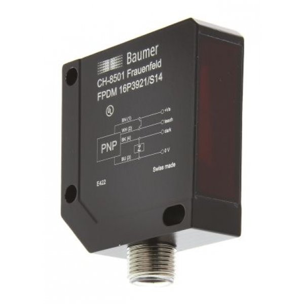 Baumer FPDM 16P3921/S14 Retro-reflective Photoelectric Sensor 4m