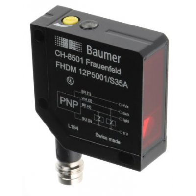 Baumer FHDM12P5001/S35A Diffuse Photoelectric Sensor 15-300mm