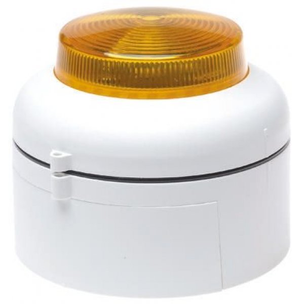 Cranford Controls VXB-DB-WB/AL Amber Flashing Beacon, 20 → 35 V dc, Surface Mount, LED Bulb