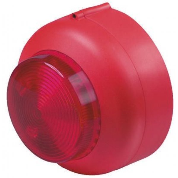Cranford Controls VXB-SB-RB/RL Red Flashing Beacon, 20 → 35 V dc, Surface Mount, LED Bulb