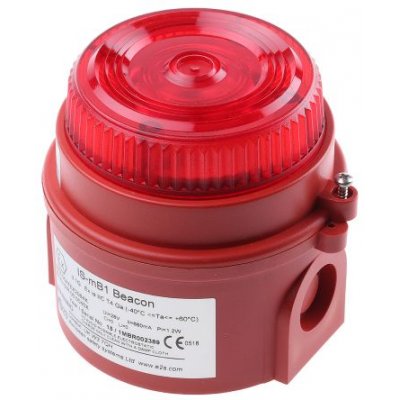 e2s IS-MB1-R/R Explosion Proof LED Flashing Beacon Red 16-28 Vdc