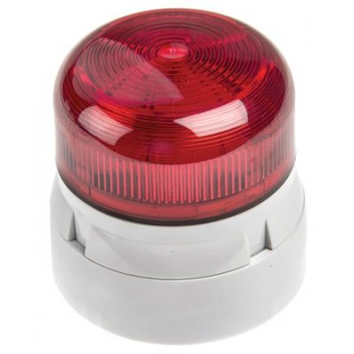 Klaxon QBS-0052 Xenon Flashing Beacon Red 12 Vdc/24 Vdc