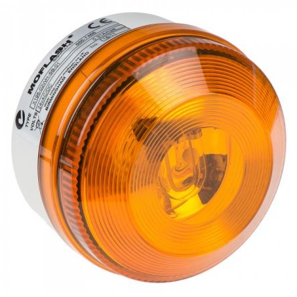 Moflash X195-02WH-SB-01 Xenon Flashing Beacon Amber 15-28 V ac/dc