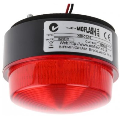 Moflash X80-01-02 Xenon Flashing Beacon Red 24 V dc