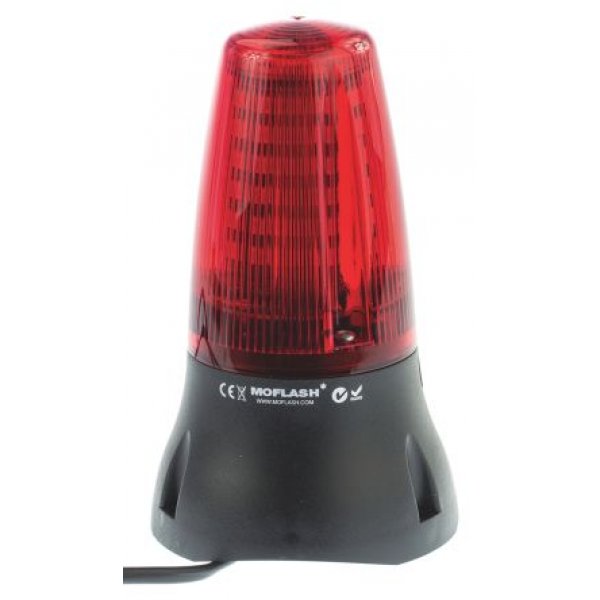Moflash LEDA125-04-02 Buzzer Beacon 90dB Red LED 230 Vac