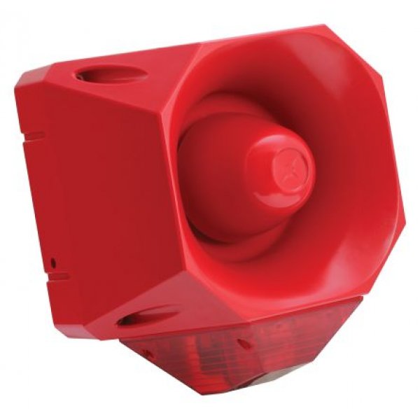 Eaton 7021121FUL-0036X Red Sounder Beacon, 18 → 30 V dc, IP66, Wall Mount, 120dB at 1 Metre