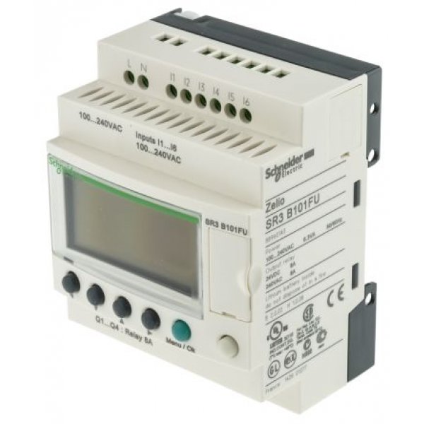 Schneider Electric SR3B101FU Logic Module 100-240Vac 6 Input 4 Output