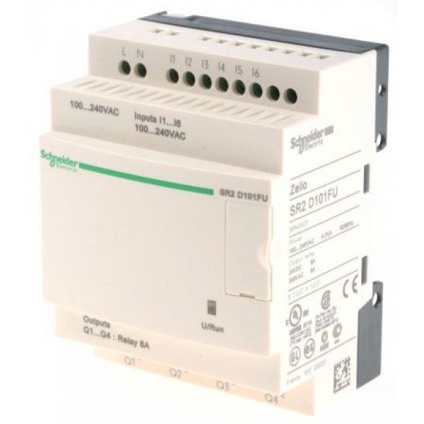 Schneider Electric SR2D101FU Logic Module 100-240 Vac 6 Input 4 Output