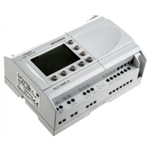 Mitsubishi AL2-14MR-A Alpha 2 Logic Module - 8 Inputs, 6 Outputs, Relay, AS-I Interface