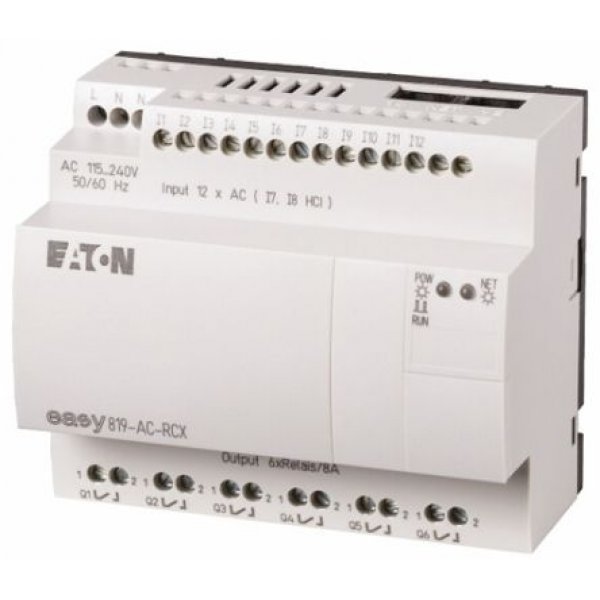 Eaton EASY819-AC-RCX Logic Module 100-240Vac 12 Input 6 Output