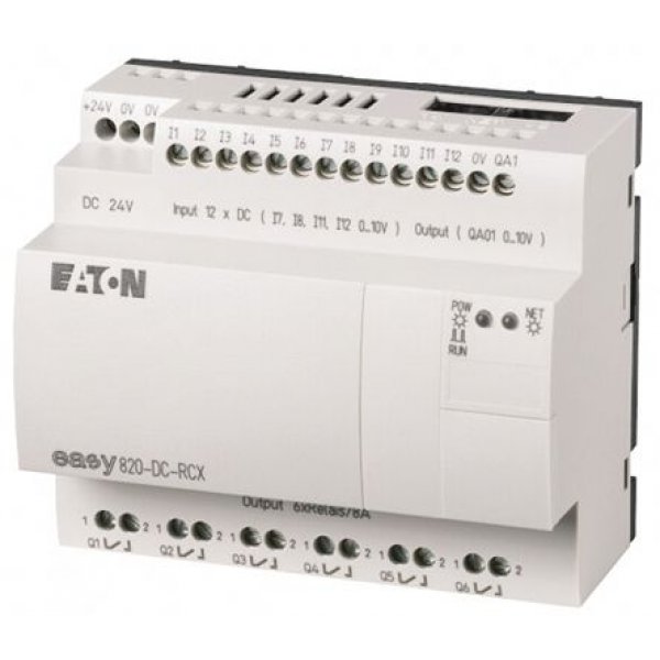 Eaton EASY820-DC-RCX Logic Module 24Vdc 12 Input 7 Output