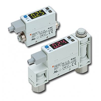 SMC PFM711S-N02L-E-M Integrated Display Flow Switch for Dry Air, Gas, 2 L/min Min