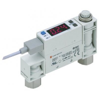 SMC PFM750S-C8-A-W Integrated Display Flow Switch for Dry Air, Gas, 1 L/min Min