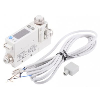 SMC PFM725S-C6-A-W Integrated Display Flow Switch for Dry Air, Gas, 0.5 L/min Min