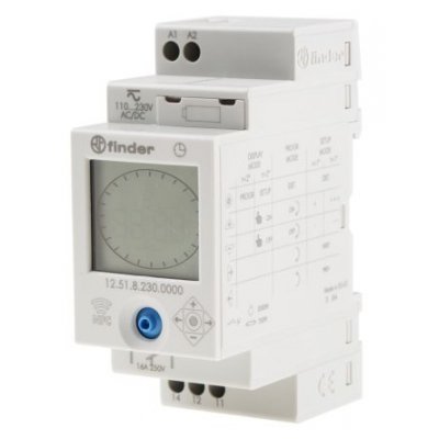 Finder 12.51.8.230.0000 Digital with NFC DIN Rail Time Switch 110 → 230 V ac