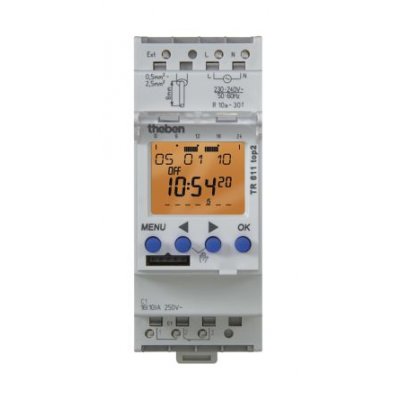 Theben/Timeguard TR 611 top2 Switch Measures Hours 230-240 Vac