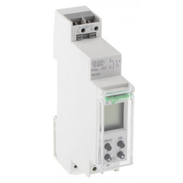 Schneider Electric CCT15854 Digital DIN Rail Time Switch 230 V, 1-Channel
