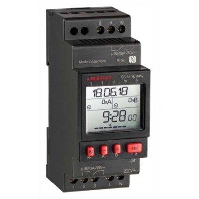 Muller SC 18.20 easy Digital DIN Rail Switch 230 Vac