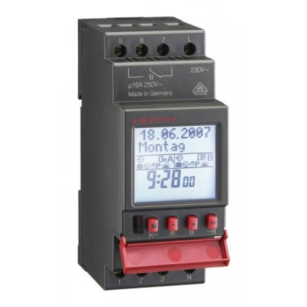 Muller SC 28.11 PRO4 230V Digital DIN Rail Switch Measures Minutes