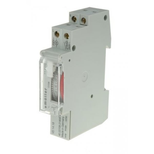 Muller VS 14.18 Analogue DIN Rail Switch Measures Minutes 230 Vac