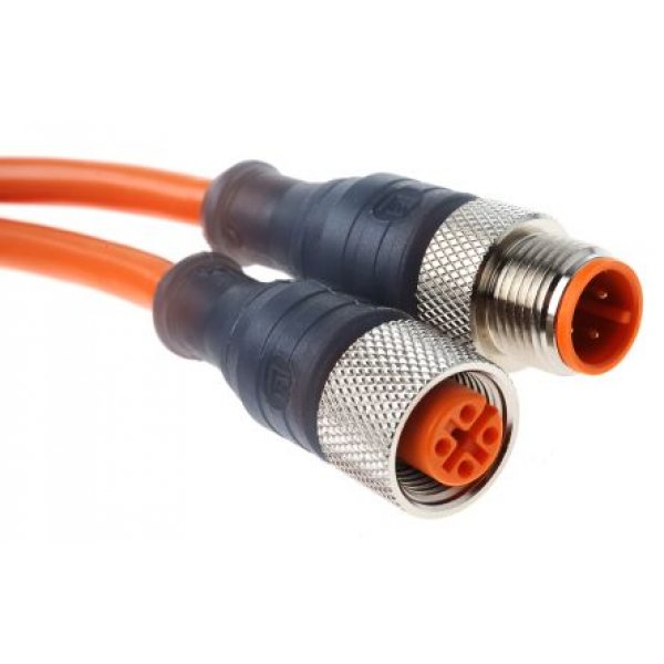 Belden RSTRKT4-07/5 Male 4 way M12 to 4 way M12 Sensor Actuator Cable, 5m