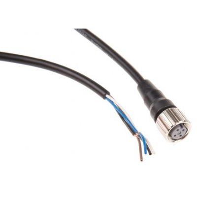 Omron XS2FM12PVC4S5M Female M12 to Unterminated Sensor Actuator Cable, 4 Core, 5m