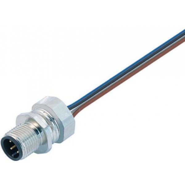 Binder 09-3491-722-12 200mm Male Socket for M12 Sensor Connectors