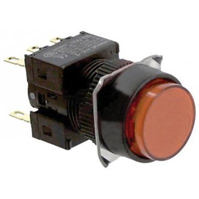 Omron A165L-TRM-24D-2 Red Push Button DPDT-NO/NC Momentary