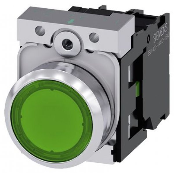 Siemens 3SU1156-0AB40-1BA0 Green Push Button Complete Unit 1NO Momentary