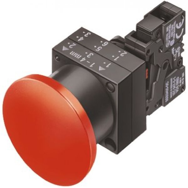 Siemens 3SB3201-1CA21 Red Push Button NO/NC Latching