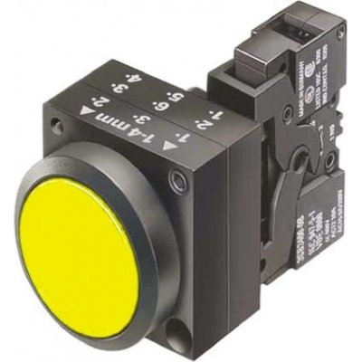 Siemens 3SB3247-0AA31 Yellow Push Button NO/NC Momentary