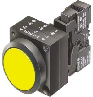 Siemens 3SB3245-0AA31 Yellow Push Button NO Momentary