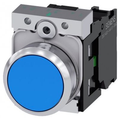 Siemens 3SU1150-0AB50-1BA0 Blue Push Button Complete Unit 1NO Momentary