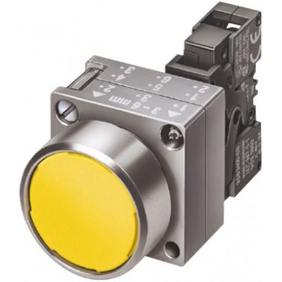 Siemens 3SB3602-0AA31 Yellow Push Button NO Momentary