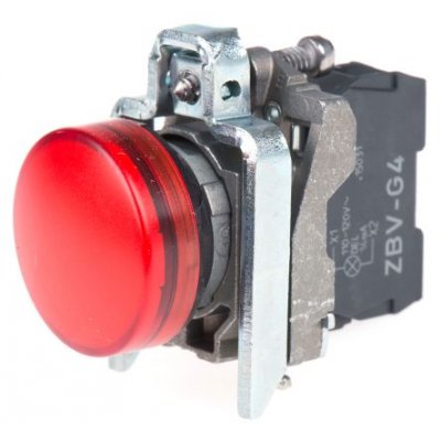 Schneider XB4BVG4 Red LED Pilot Light 22mm  120 Vac